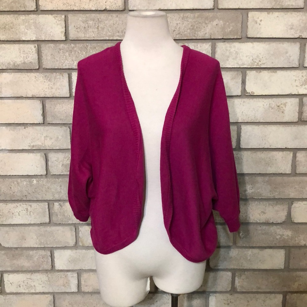 Magenta cardigan 22/24, 3/4sleeve